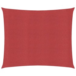 Voile d'ombrage 160 g/m² Rouge 6x6 m PEHD 