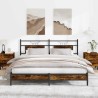 Cadre de lit sans matelas chêne fumé 183x213 cm bois ingénierie 