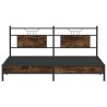 Cadre de lit sans matelas chêne fumé 183x213 cm bois ingénierie 
