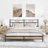 Cadre de lit sans matelas chêne marron 183x213 cm 
