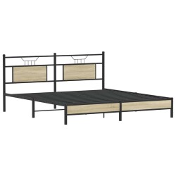 Cadre de lit sans matelas chêne marron 183x213 cm 