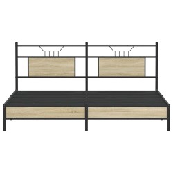Cadre de lit sans matelas chêne marron 183x213 cm 