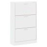 Armoire à chaussure Blanc brillant 63x24x103 cm Bois ingénierie 