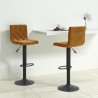 Tabourets de bar lot de 2 marron velours 