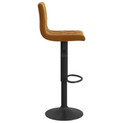 Tabourets de bar lot de 2 marron velours 