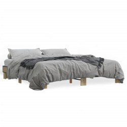 Cadre de lit sans matelas chêne sonoma 160x200 cm 