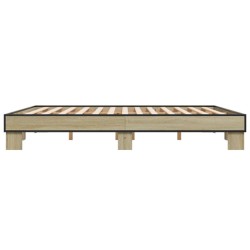 Cadre de lit sans matelas chêne sonoma 160x200 cm 