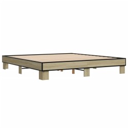 Cadre de lit sans matelas chêne sonoma 160x200 cm 
