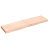 Comptoir de salle de bain 120x30x(2-6)cm bois massif non traité 