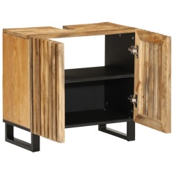 Armoire lavabo de salle de bain 62x34x58cm manguier massif brut 