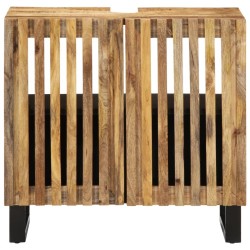 Armoire lavabo de salle de bain 62x34x58cm manguier massif brut 
