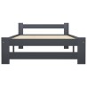 Cadre de lit sans matelas gris foncé bois pin massif 90x200cm 