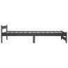 Cadre de lit sans matelas gris foncé bois pin massif 90x200cm 