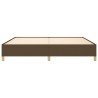 Cadre de lit sans matelas marron foncé 200x200 cm tissu 