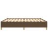 Cadre de lit sans matelas marron foncé 200x200 cm tissu 