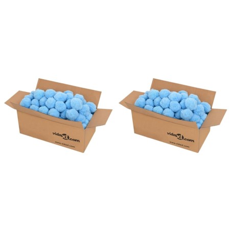 Boules anti-bactériennes filtrantes de piscine bleu 1400 g PE 