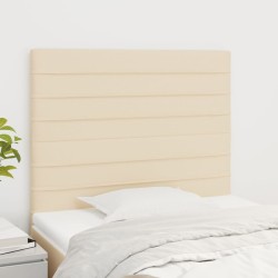 Têtes de lit 2 pcs Crème 80x5x78/88 cm Tissu 