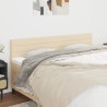 Têtes de lit 2 pcs Crème 80x5x78/88 cm Tissu 