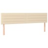 Têtes de lit 2 pcs Crème 80x5x78/88 cm Tissu 