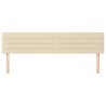 Têtes de lit 2 pcs Crème 80x5x78/88 cm Tissu 