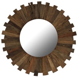 Miroir mural Bois de récupération massif 70 cm  