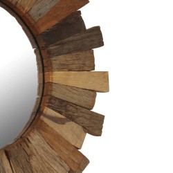 Miroir mural Bois de récupération massif 70 cm  