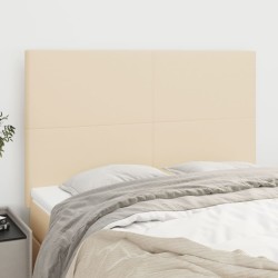 Têtes de lit 4 pcs Crème 72x5x78/88 cm Tissu 