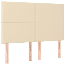 Têtes de lit 4 pcs Crème 72x5x78/88 cm Tissu 