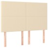 Têtes de lit 4 pcs Crème 72x5x78/88 cm Tissu 