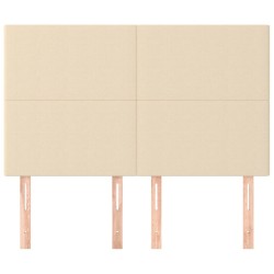 Têtes de lit 4 pcs Crème 72x5x78/88 cm Tissu 