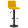 Tabourets de bar lot de 2 jaune moutarde velours 