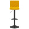 Tabourets de bar lot de 2 jaune moutarde velours 