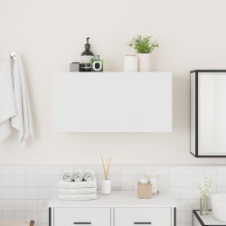 Armoire murale de bain blanc 80x25x40 cm bois d'ingénierie 
