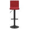 Tabourets de bar lot de 2 rouge bordeaux velours 