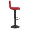 Tabourets de bar lot de 2 rouge bordeaux velours 