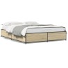 Cadre de lit sans matelas chêne sonoma 140x200 cm 