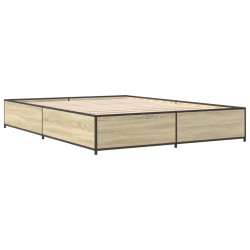 Cadre de lit sans matelas chêne sonoma 140x200 cm 