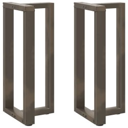 Pieds de table de bar en forme de T, 2 pièces, noir, 50 x 35 x (90-91) cm, acier 