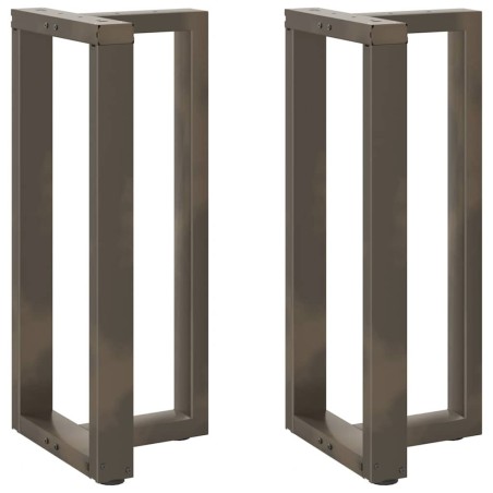 Pieds de table de bar en forme de T, 2 pièces, noir, 50 x 35 x (90-91) cm, acier 