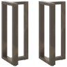 Pieds de table de bar en forme de T, 2 pièces, noir, 50 x 35 x (90-91) cm, acier 