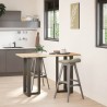 Pieds de table de bar en forme de T, 2 pièces, noir, 50 x 35 x (90-91) cm, acier 