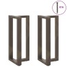 Pieds de table de bar en forme de T, 2 pièces, noir, 50 x 35 x (90-91) cm, acier 