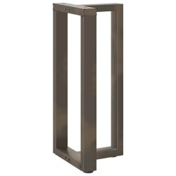 Pieds de table de bar en forme de T, 2 pièces, noir, 50 x 35 x (90-91) cm, acier 