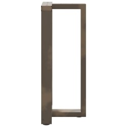 Pieds de table de bar en forme de T, 2 pièces, noir, 50 x 35 x (90-91) cm, acier 