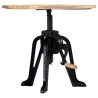 Table d'appoint 60x(46-63) cm Bois de manguier massif et fonte 