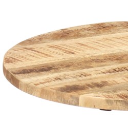 Table d'appoint 60x(46-63) cm Bois de manguier massif et fonte 