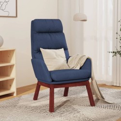 Chaise de relaxation Bleu Tissu 