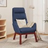 Chaise de relaxation Bleu Tissu 