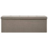 Banc de rangement pliable Taupe Faux lin 