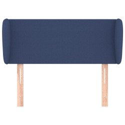 Tête de lit avec oreilles Bleu 93x23x78/88 cm Tissu 